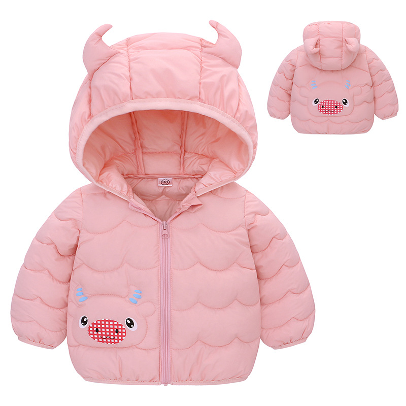 Fábrica transfronteriza de ternero con capucha para niños abrigo de algodón acolchado otoño e invierno abrigo infantil niños y niñas espesado algodón cálido