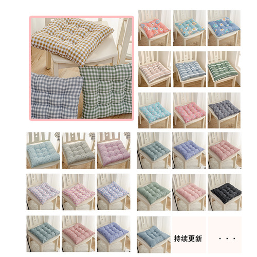 Square cotton and linen cushions, chair cushions, office cushions, thickened student cushions, female classroom stools, drop shipping