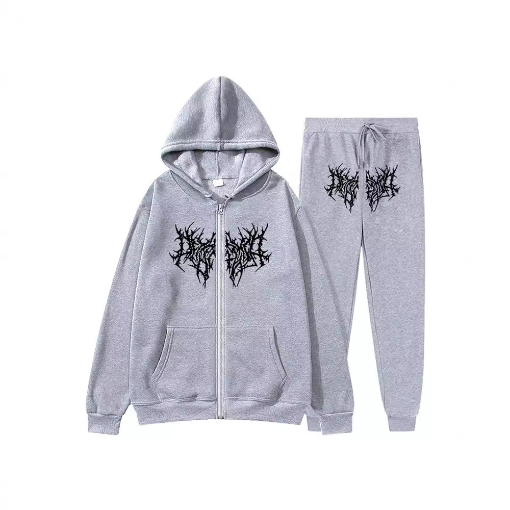 Abbigliamento maschile nuovo uomo felpa con cerniera felpa con cappuccio tuta sportiva autunno e inverno marchio stampato casual tuta felpa_voghion.com