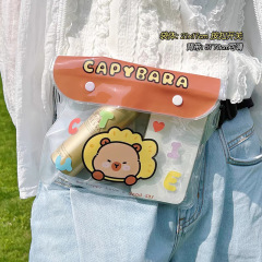 かわいい漫画の携帯電話の防水袋の大容量の屋外は斜めに防水の財布にまたがって漂流します。