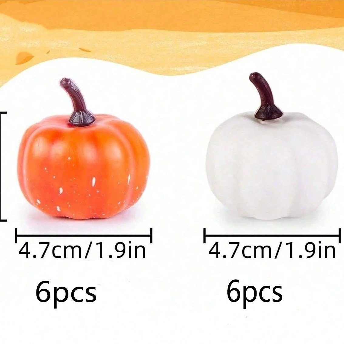 Cross-border e-commerce hot-selling Christmas pumpkin imitation white pumpkin plastic fake pumpkin Halloween mall scene decoration