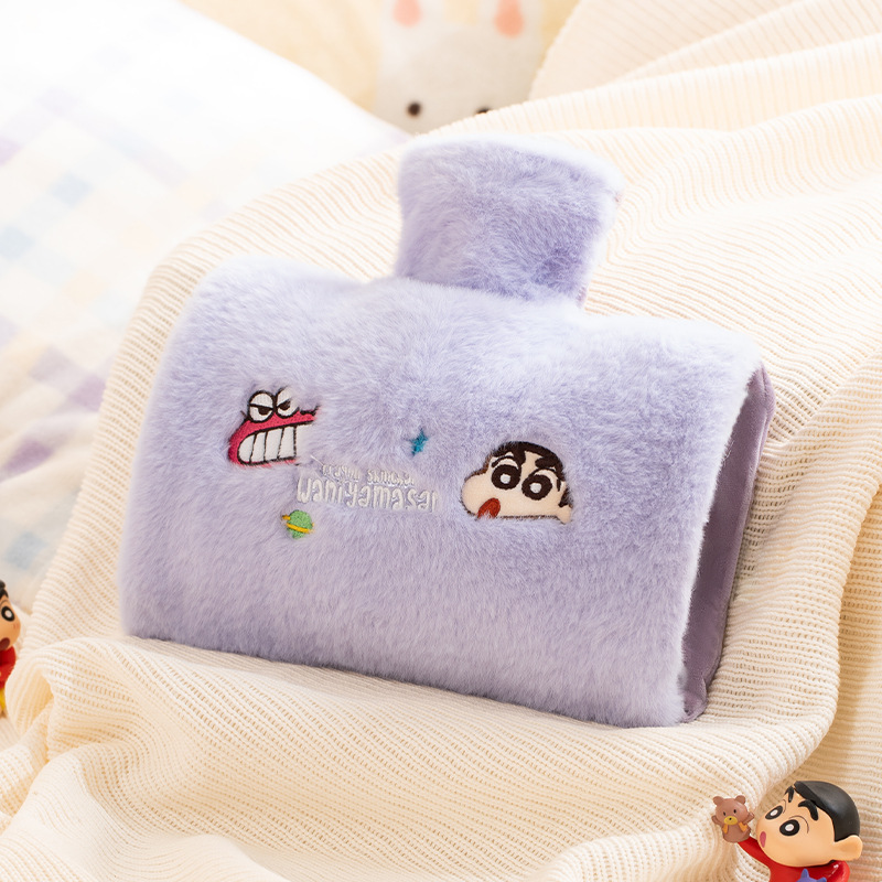 포근한 털커버 주입식 온수주머니 손난로 1500ml