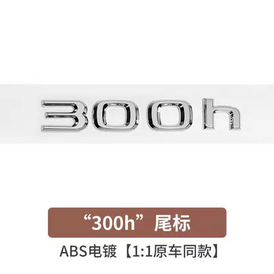 Suitable for Lexus ES260 ES200 car emblem, 300h modification, ES260 rear emblem decoration, metal letter stickers (Car logo) - standard-es-300h200300h