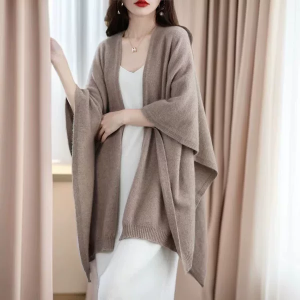 Manufacturer Wholesale 100% Australian Wool Autumn and Winter Hot-Selling Warm Oversized Shawl Multifunctional Scarf Shawl Cape for Women