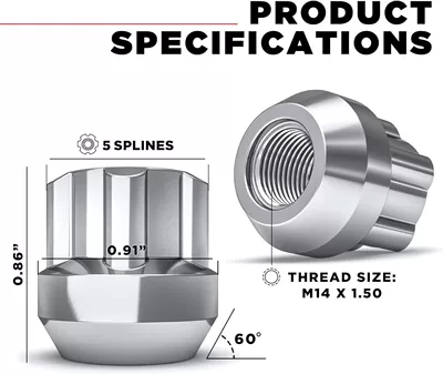 Digər kuzov və aksesuarlar – car wheel anti-theft screw tire - m14-15-perforated-410684-3