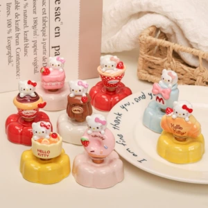Trendy Food Toy Afternoon Tea Cat Spinner Car Desktop Rotating Ornament Gift for Stalls and Giveaways Wholesale