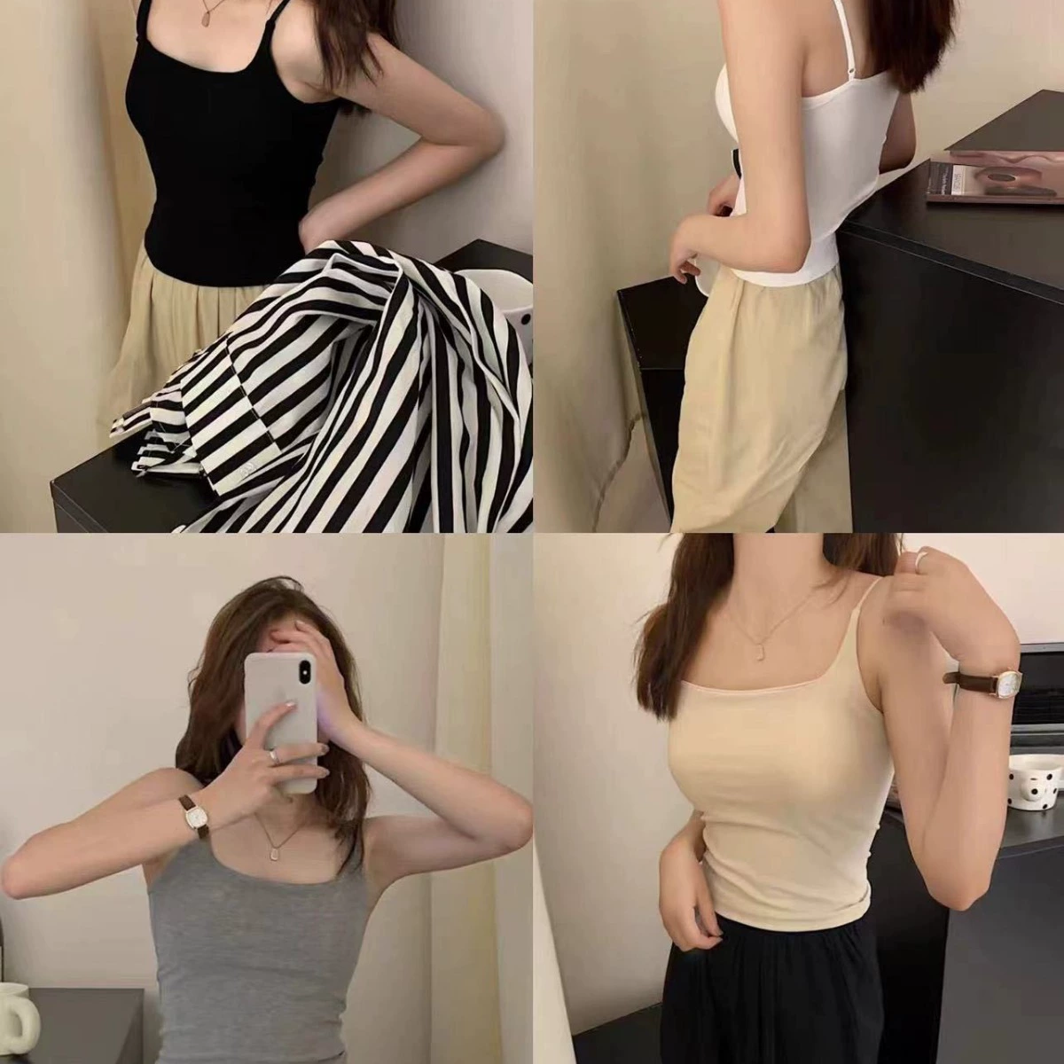 Colored top with cups, underwear as outerwear, body-friendly tube top, beautiful back, simple and elegant design