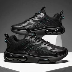 Mamba Black Warrior Men's Spring 2023 New PU Mesh Running Shoes, Breathable Fashionable Versatile Father's Shoes