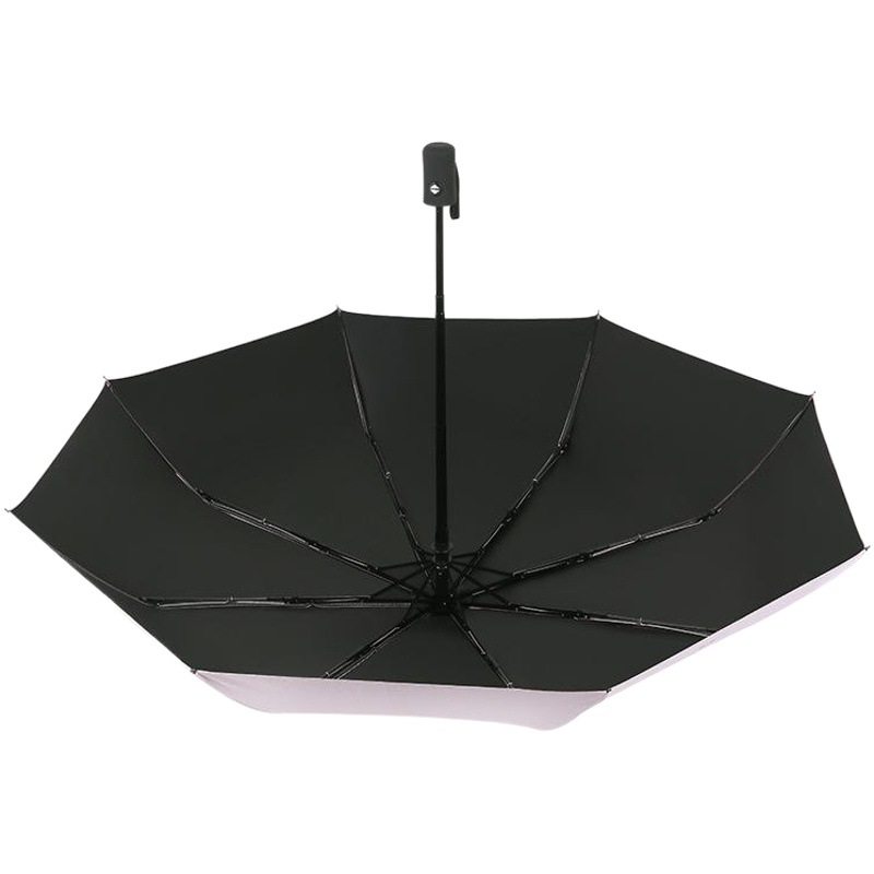 Automatic Uv Folding Umbrella with Black Coating for Sun Protection and Uv Protection, Dual-Use for Sun and Rain, Portable Sun Umbrella for Women, Wholesale