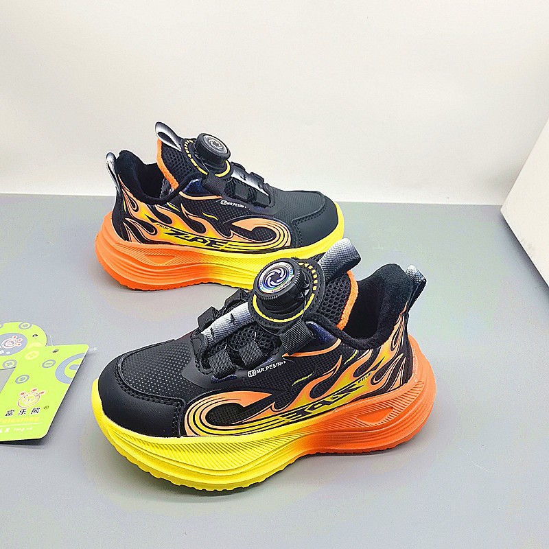 27-31 Tales de piel de niños invierno más grueso zapatos para niños 2023 nuevos zapatos para niños ociosos diarios