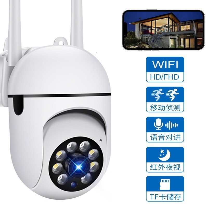 Fábrica transfronteriza directa para cámaras de vigilancia domésticas HD Full Color Night Vision 2MP WiFi inalámbrico monitor interior