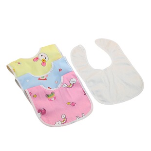 Velvet eating bib for baby, waterproof protection buckle 5