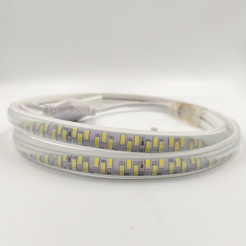 廠家直銷 5730軟燈條防水貼片柔性220V燈條5730雙排三排led燈帶