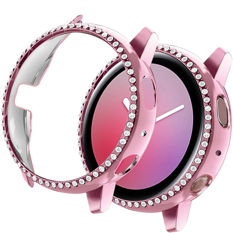 For Samsung Galaxy Watch Active 2 40mm 44mm PC Diamond Case Half Bag Hollow