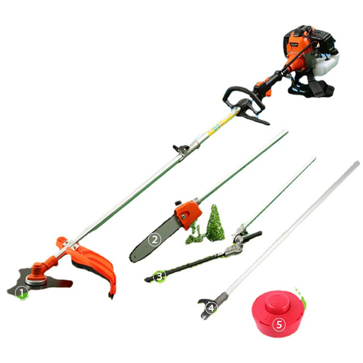 热销五合一多功能割草机割灌机高枝锯除草机高枝剪 四头更换多用