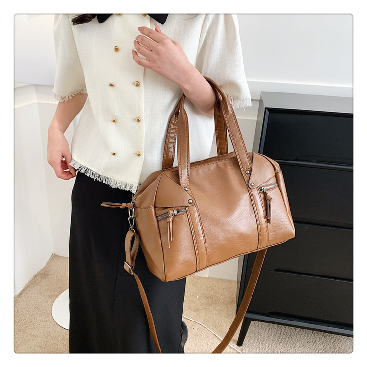 European and American cross-border fashion women's bag 2024 Spring new women's handbag, single-shoulder crossbody bag, simple tote bag undefined