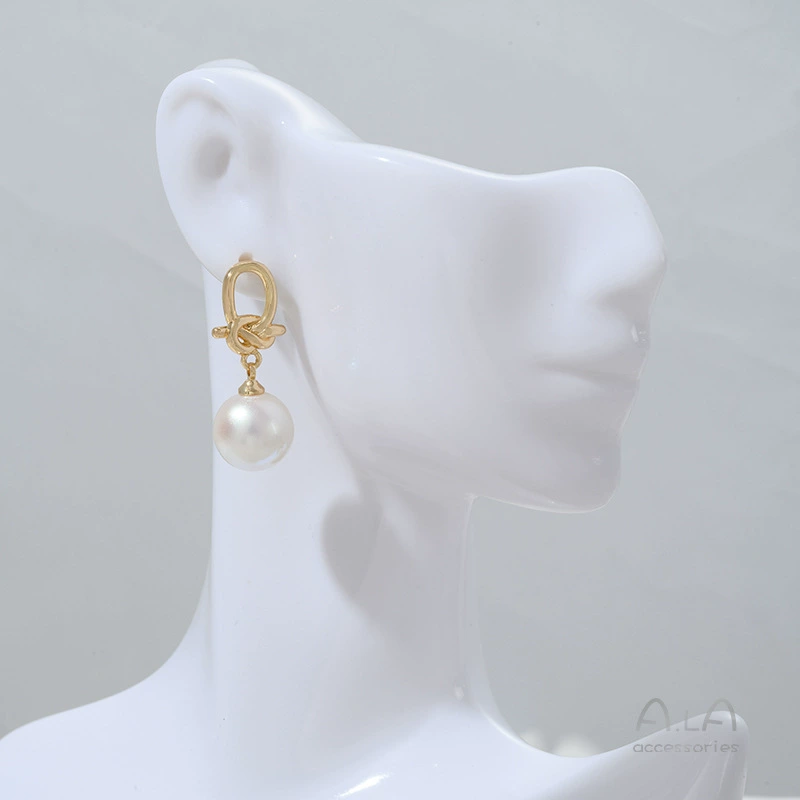 Серебряные серьги из жемчуга, украшение из жемчуга, 14 карат, золотистый цвет, DIY