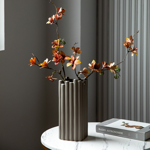 Nordic Gear Irregular Art Ceramic Vase Decor for Living Room TV Stand Dried Flower Arrangement Home Decor