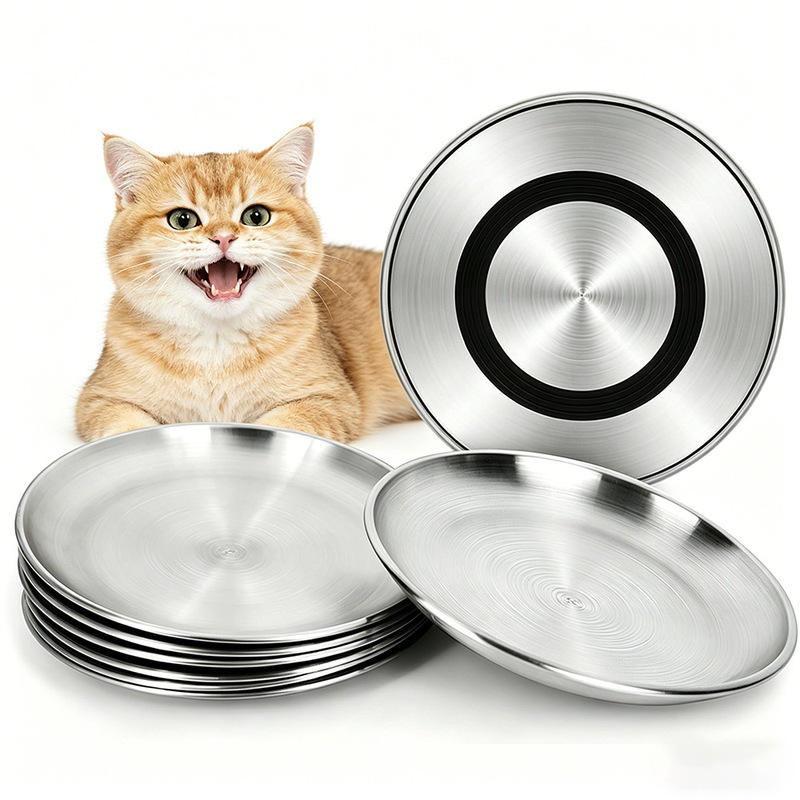Amazon Silicone Non-Slip Stainless Steel Cat Dish Dog Bowl Shallow Cat Food Snack Can Dish Kitten Food Bowl Amazon Silicone Non-Slip Stainless Steel Cat Dish Dog Bowl Shallow Cat Food Snack Can Dish Kitten Food Bowl