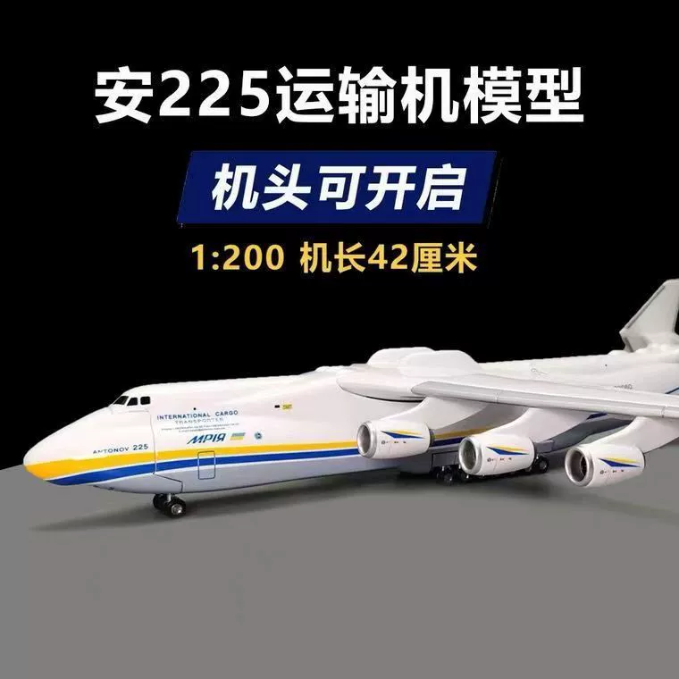 An-225 transport aircraft alloy model An-225 Ukrainian Antonov large simulation aircraft model aircraft model
