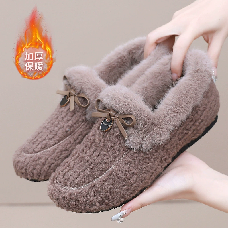 Хлопчатобумажная обувь плюс бархат, чтобы согреться зимой