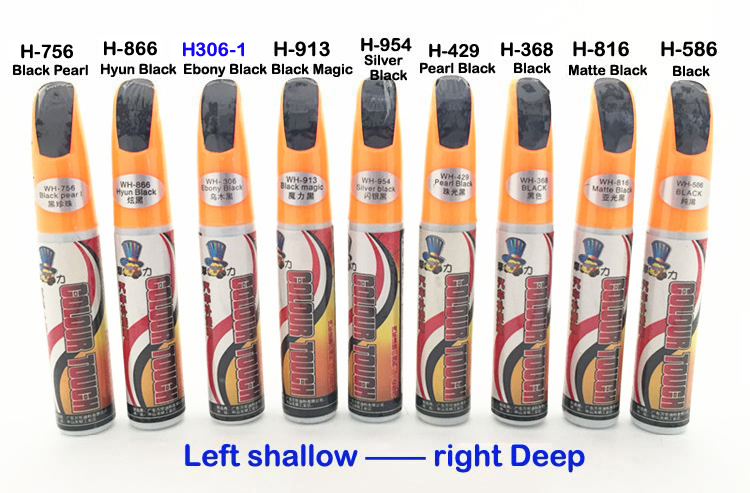 Moli Green Series Car Touch-Up Pen, Car Paint Scratch Repair Pen, Black, White, Red, Silver, Gray, Blue, Gold, Brown, Yellow
