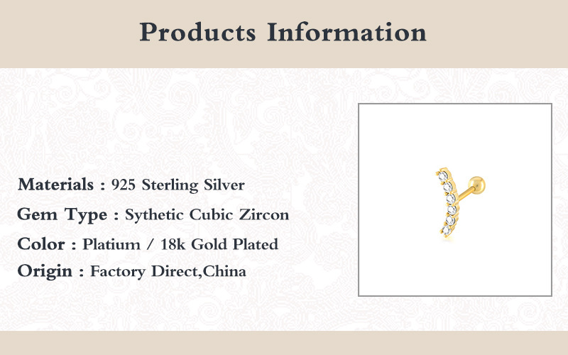 Unisex Gender 1 Piece 925 Sterling Silver Geometric Ear Studs