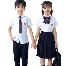 儿童装英伦风白衬衣jk制服套装中小学生春秋校服表演服幼儿园园服