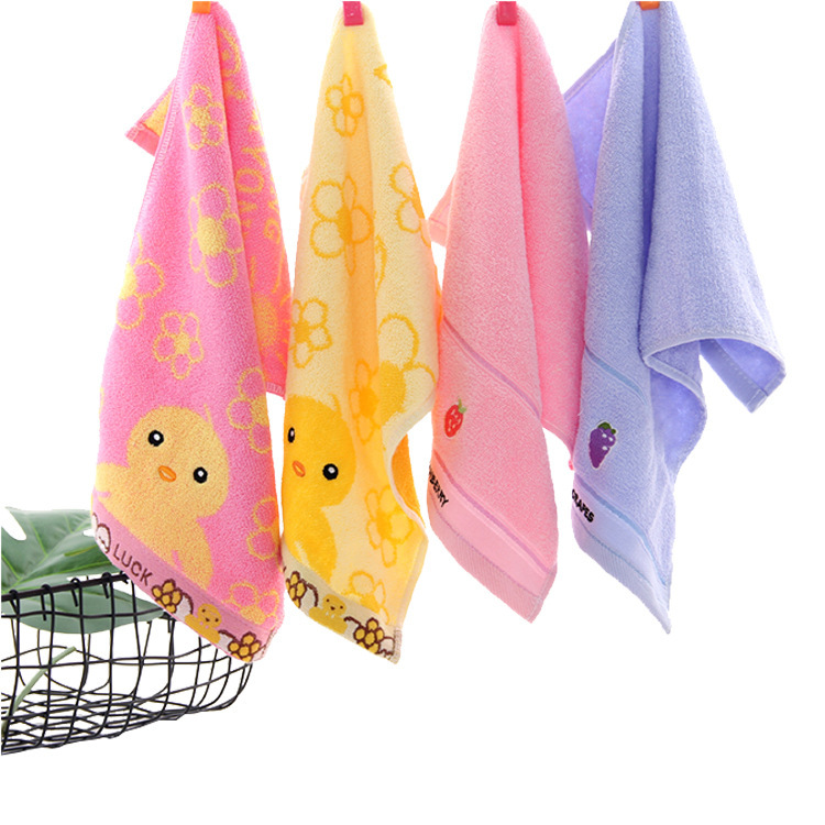 25*50cm cotton towel children's towel cotton wash towel kindergarten gift towel factory direct children's face towel