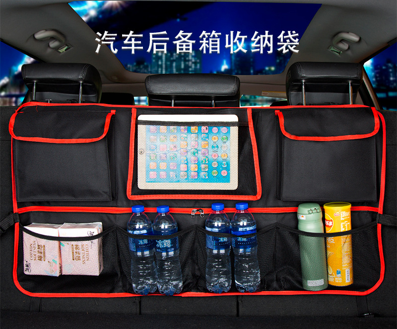 Trunk Seat Hanging Bag, Suv Rear Seat Multifunctional Storage Net Bag, Large Capacity Car Storage Bag, Storage Box