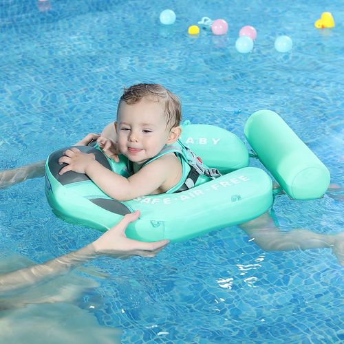 Mambobaby baby swimming ring free of inflatable tummy ring float float can lie down and swim cross-border