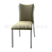 佛山厂家直供金属铁可堆叠包布餐椅 宴会仿木椅 婚礼客厅酒店椅