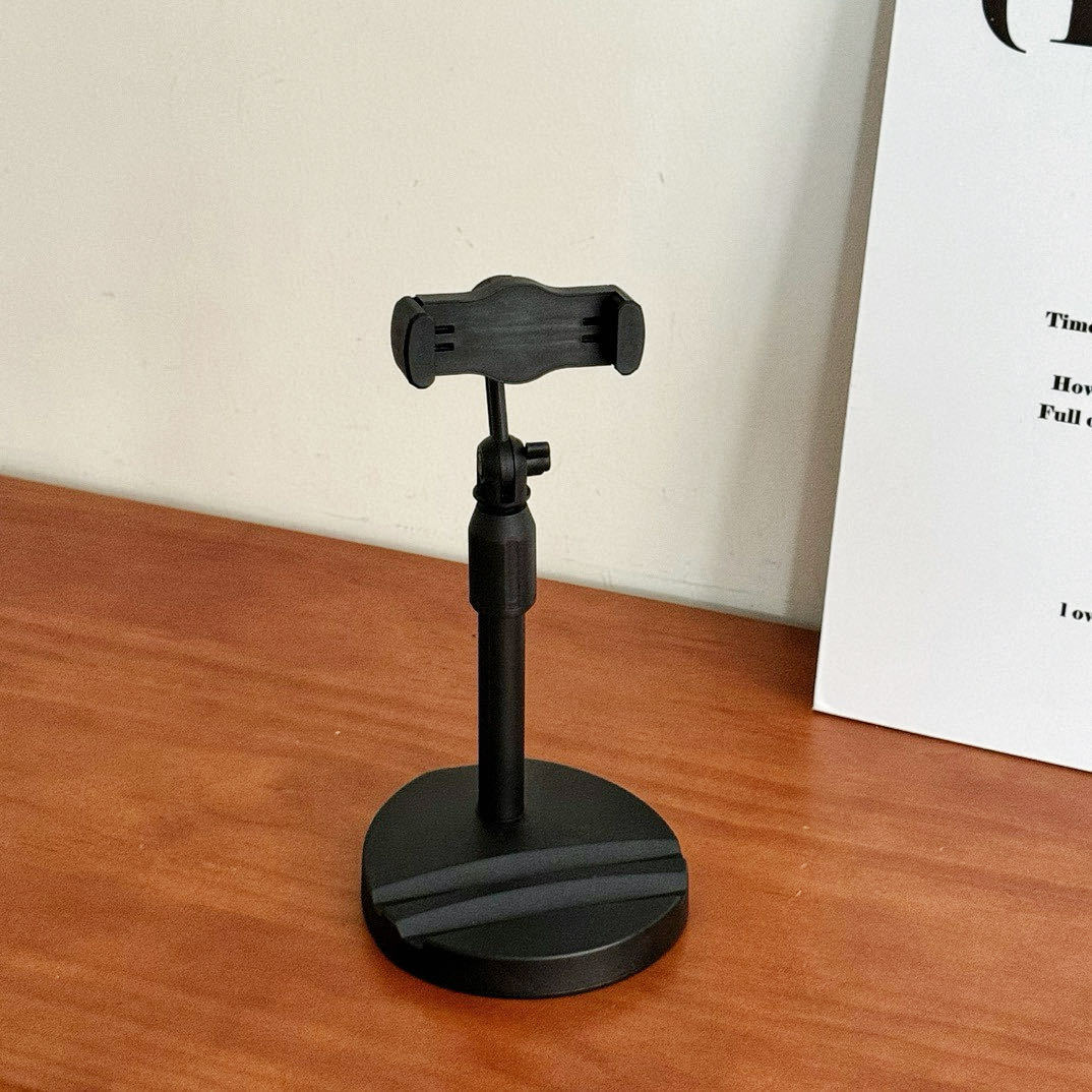 Dual-card slot desktop phone/tablet live streaming stand, lazy video disc multi-functional rotating smartphone stand