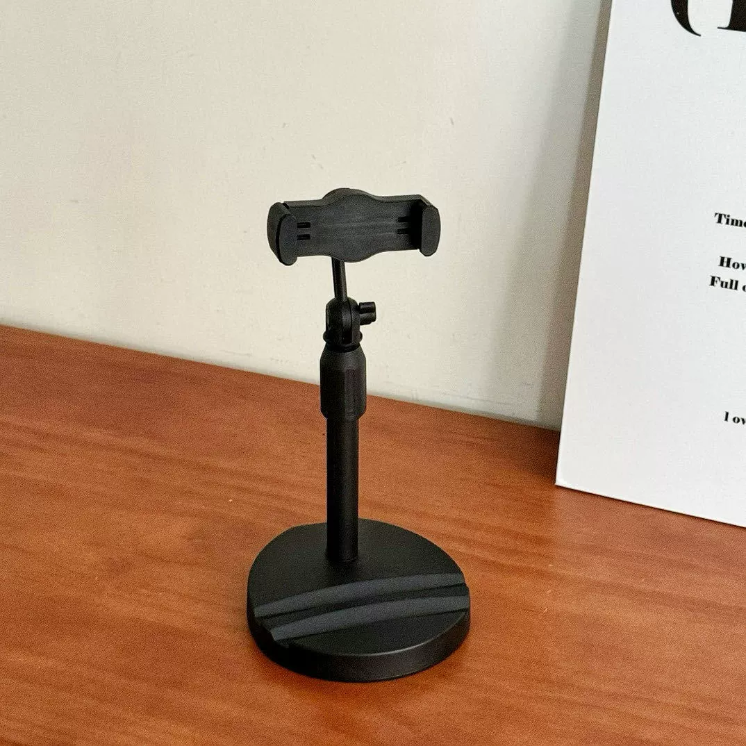 Круглая подставка с двумя слотами для карт, выдвижная, вращающаяся на 360 градусов подставка для телефона для ленивых, для онлайн-занятий, подставка для двух камер, складная.