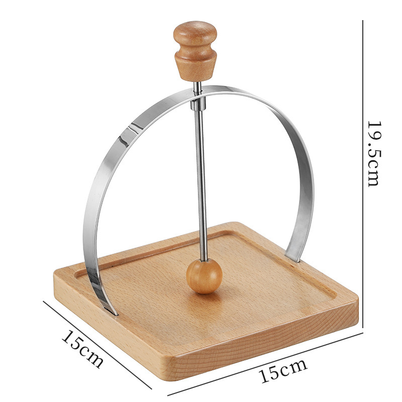 Ventas transfronterizas de madera sólida de acero inoxidable cuadrados de restaurante de hotel de mesa de toallitas simple estante de servilletas asiento de prensa de papel europeo