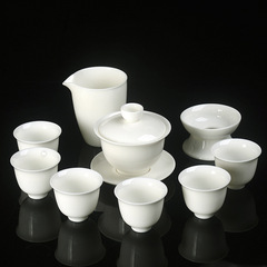 徳化羊脂玉白磁器茶器純白徳化玉磁器工夫茶器卸売りギフトボックス家庭用オフィス用