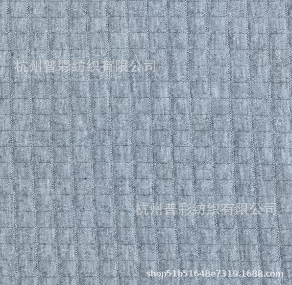 高分子针织提花小方格空气层乳胶枕枕套床垫布小方格100D牛奶丝