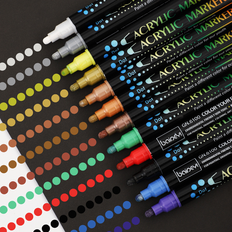 Cross-Border Temporary 24-Color Tattoo Pen Washable Tattoo Body Marker Pen Skin Tattoo Marker Pen Holiday Event Pen