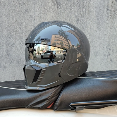 Motosiklet dəbilqələri — Scorpion Helmet Combination Helmet, Motorcycle Multi-Function - m-cement-gray-silver-plated