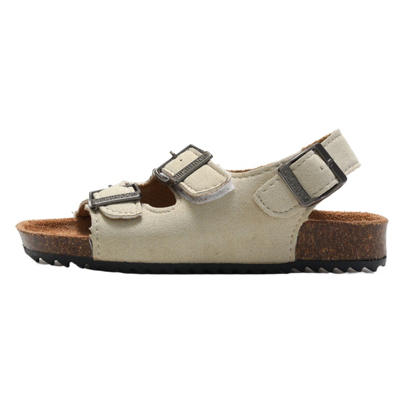 2026 Spring/Summer Children's Boys' and Girls' Cork Sandals, Flip-Flops, Trendy Beach Korean Style Double-Strap