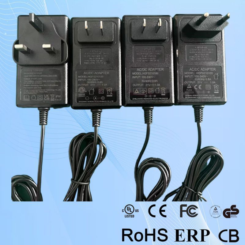 各国出口认证充电器锂电池21V适配器园林工具手电钻CE HGFS210100