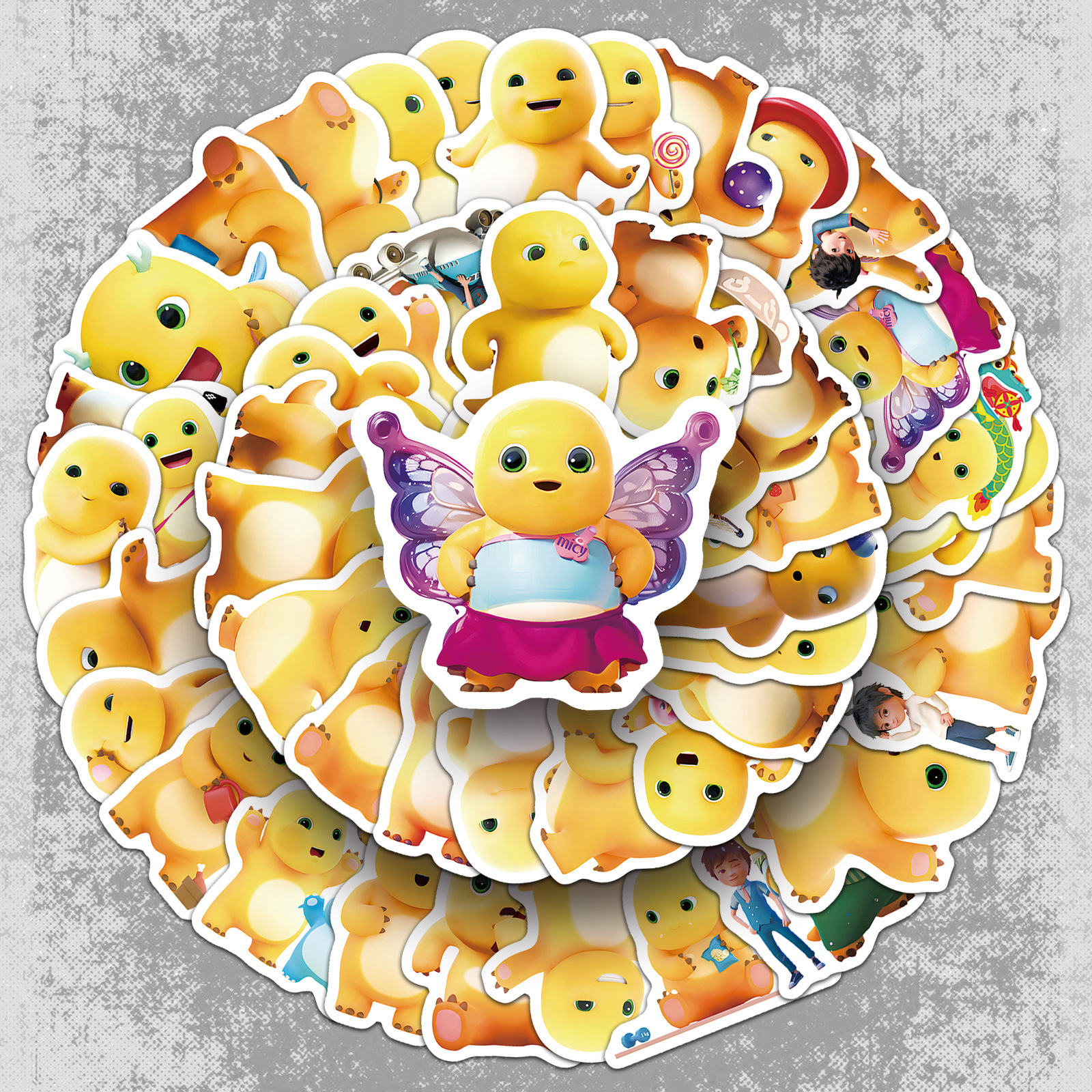 50 pieces of milk dragon graffiti stickers personality cartoon cute expression bag goo card decoration cup skateboard mobile phone shell stickers