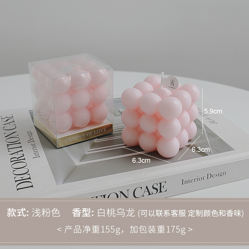 Adornos de fragancias de alta gama, recuerdos creativos, regalos personalizados transfronterizos, velas aromáticas cúbicas hechas a mano