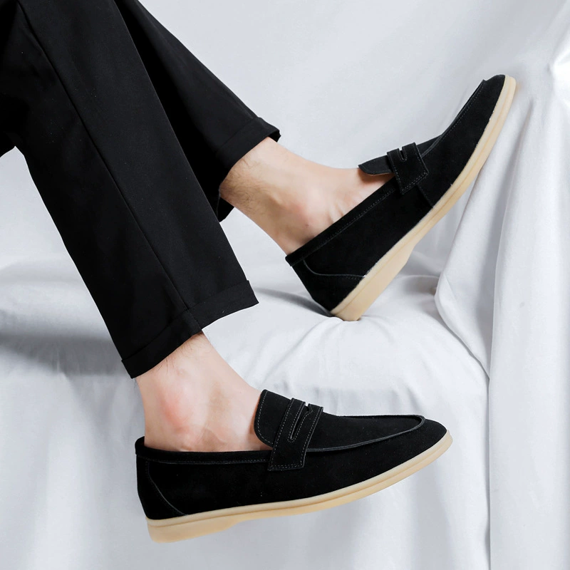 Ретро без флиса обувь, мягкая подошва, повседневная обувь с пирсингом, lazy shoes, 2023 весна-осень, новые изделия
