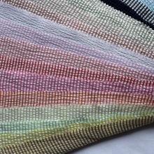 全涤色织泡泡条纹布料 童装裙子防晒服面料 宠物窝帽子格子布料