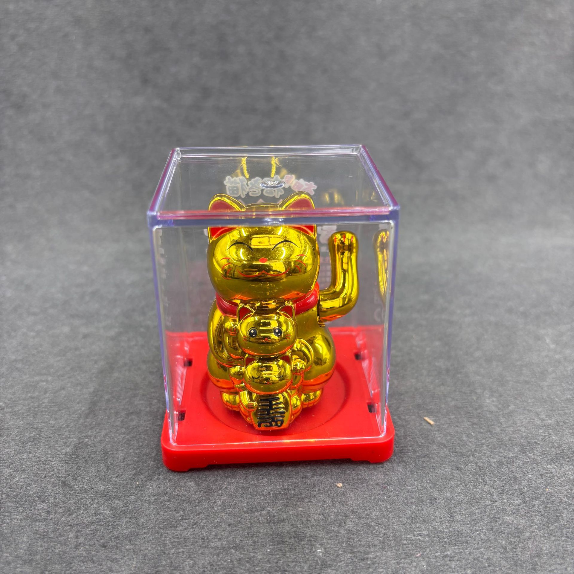 Gato de la suerte solar pequeño gato de la mano de la energía de la luz gato mini gato interior del coche regalo de la oficina decoración de apertura