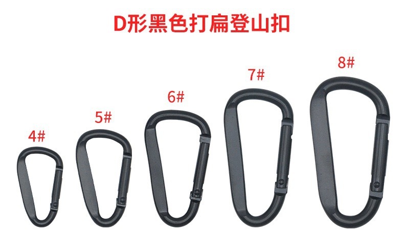 D 字型ひょうたん型オールブラックアルミ合金カラビナ Bluetooth ヘッドセットシェルフックミニキーホルダージュエリーアクセサリー|undefined