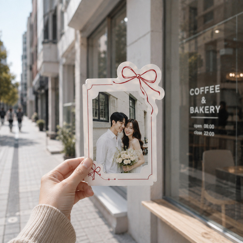 Korean-style ins ribbon bow, dual-use for both horizontal and vertical orientation, 6inch photo frame backing card, specially designed for photobooths Korean-style ins ribbon bow, dual-use for both horizontal and vertical orientation, 6inch photo frame backing card, specially designed for photobooths