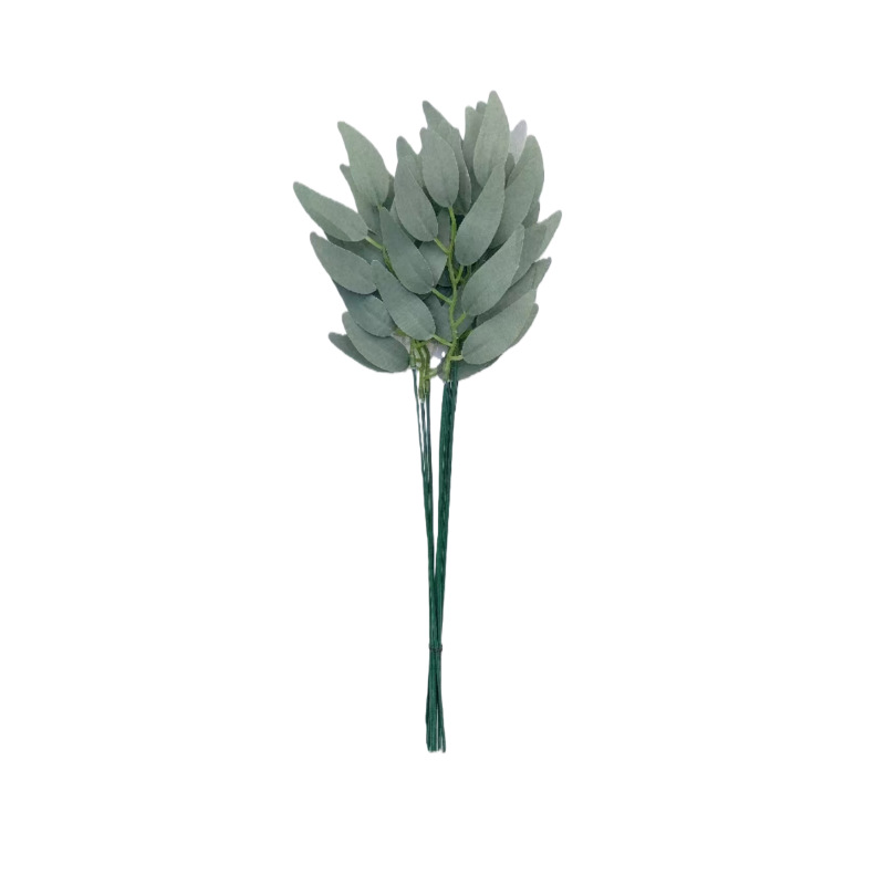 Simulación transfronteriza de plantas verdes, hojas de dinero, plantas artificiales, hojas de eucalia, adornos de hojas, decoración de plantas verdes falsas al por mayor.