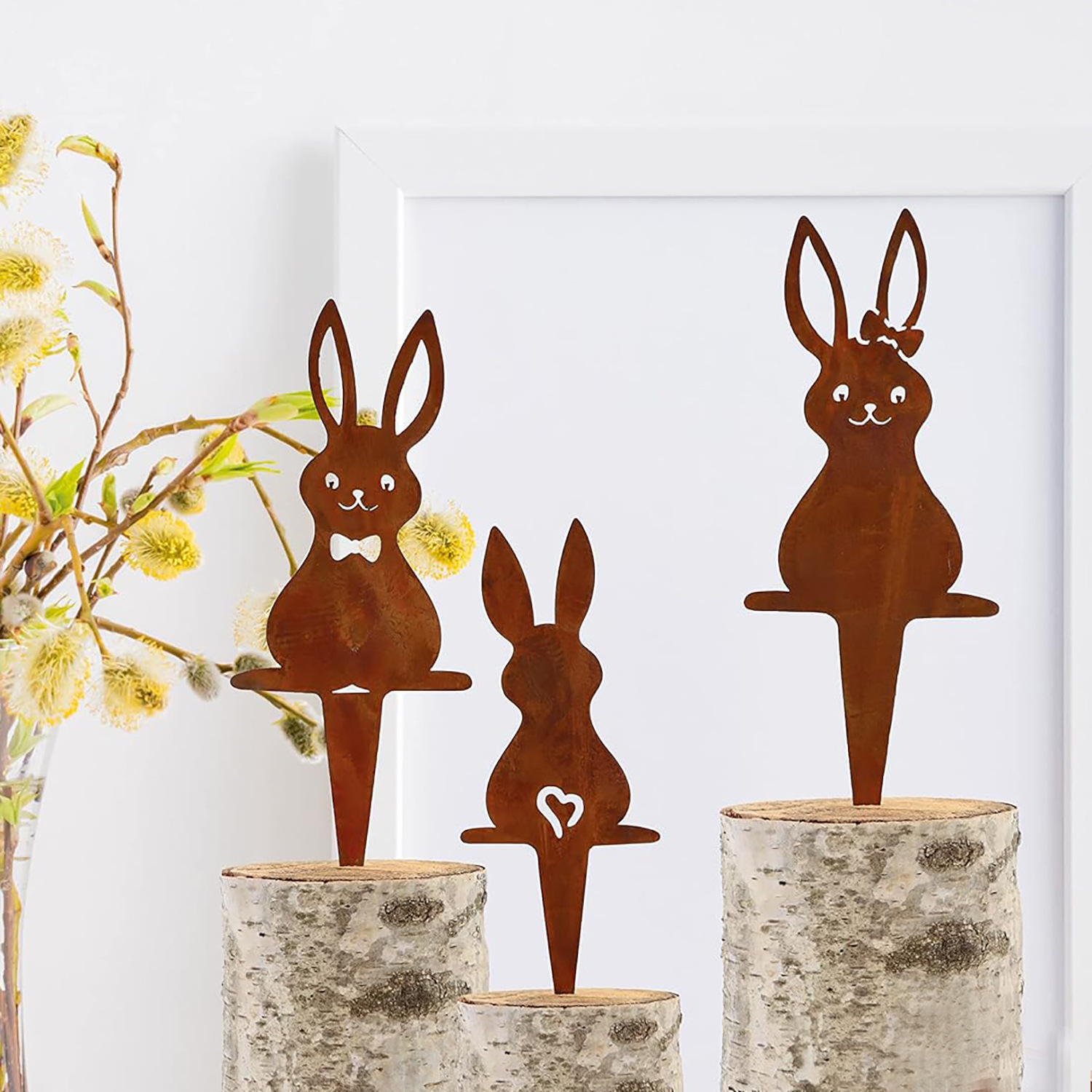 跨境爆款创意生锈的兔子复活节兔子庭院花园摆件户外摆件雕塑铁艺详情21